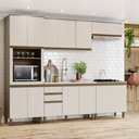Ver imagem 1 de Cozinha Modulada 271,5cm 5 Peças com Torre Quente de 1 Forno 13 Portas 2 Gavetas Connect Henn - Duna