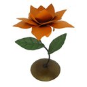 Ver imagem 3 de Castiçal de Ferro Simples Barato Artesanal Decoração de Mesa de Jantar - Laranja