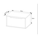 Ver imagem 2 de Bancada de Banheiro Suspenso Bn3646 S/ Cuba C/ 1 Porta 60cm Mármore Branco - Tecno Mobili