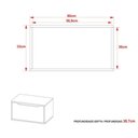 Ver imagem 3 de Bancada de Banheiro Suspenso Bn3646 S/ Cuba C/ 1 Porta 60cm Mármore Branco - Tecno Mobili