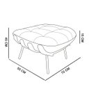 Ver imagem 7 de Poltrona com Puff Costela Suede Grafite Base Metal - D'Rossi