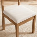 Ver imagem 6 de Kit 4 Cadeiras para Sala de Jantar Pés Madeira Maciça Ana Bege/Cinamomo/Veludo Palha