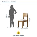 Ver imagem 2 de Kit 4 Cadeiras para Sala de Jantar Pés Madeira Maciça Ana Bege/Cinamomo/Veludo Palha