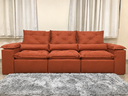 Ver imagem 2 de Sofá Retrátil e Reclinável 2,75m em Tecido Veludo c/ Pillow Nos Braços - Montagem Inclusa:Terracota