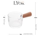 Ver imagem 2 de Molheira Mini Jarra Vidro Grosso de Servir 50ml Cabo Bambu
