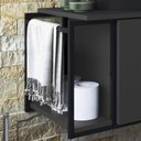 Ver imagem 4 de Gabinete Banheiro Suspenso 80cm Cuba Oval Ripy Grafite/preto Z54 - Mpozenato