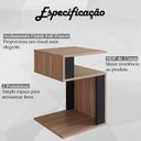 Ver imagem 3 de Mesa Lateral de Apoio 2 Prateleiras B74 Montana Preto Novam