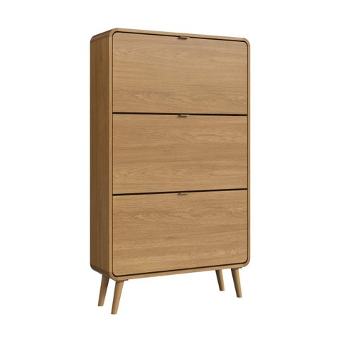Sapateira 76,5cm com 3 Portas Basculantes Cv007 Linha Curve Completa Móveis