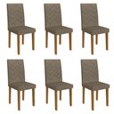 Ver imagem 1 de Kit 6 Cadeiras de Jantar Estofadas 43,5cm Multimóveis CR50218