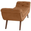 Ver imagem 5 de Kit Cabeceira Cama Box Casal 140cm Madrid com Puff Recamier Santorini Couríssimo Whisky