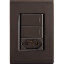 Ver imagem 1 de Conjunto 4x2 com 2 Interruptores Simples 10 A 250 V e 1 Tomada 2P+T 10 A 250 V Tramontina Liz Grafit