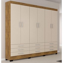 Guarda-Roupa Casal 6 Portas 9 Gavetas Vila Velha Atualle Móveis - 1