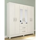 Ver imagem 1 de Guarda-roupa Casal com Espelho 6 Portas 2 Gavetas Real Light Atualle Móveis