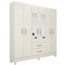 Guarda-roupa Casal com Espelho 6 Portas 2 Gavetas Real Light Atualle Móveis - 3