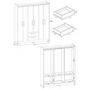 Ver imagem 4 de Guarda-roupa Casal com Espelho 6 Portas 2 Gavetas Real Light Atualle Móveis