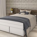 Ver imagem 1 de Cabeceira Casal/Queen Extensível 2 Mesas de Apoio Bélgica Light Atualle Móveis