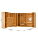 Ver imagem 3 de Guarda Roupa Planejado 14 Portas 1 Penteadeira Espelho Samambaia CabeCasa MadeiraOriginals Carvalho