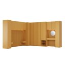 Ver imagem 2 de Guarda Roupa Planejado 14 Portas 1 Penteadeira Espelho Samambaia CabeCasa MadeiraOriginals Carvalho
