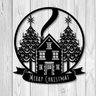 Aplique de Natal Vazado em MDF Casas Merry Christmas - 1
