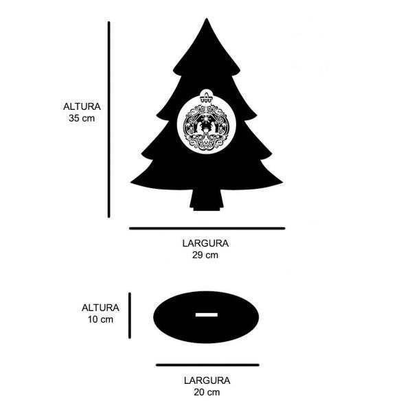 Enfeite de Mesa de Natal Vazado em MDF Pinheiro - 2