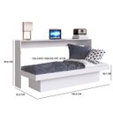 Ver imagem 4 de Cama Solteiro Articulável Horizontal Multifuncional S/colchão 190x80x16cm Ch3080 Art In Móveis