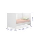 Ver imagem 4 de Jogo de Quarto Infantil Roupeiro Maria MDP + Cômoda + Berço Mini Cama c/ Colchão