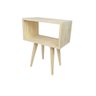 Mesa de Cabeceira Teresina Pé Palito 35CM 62X50X28 em Madeira de Pinus - NATURAL - 2