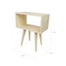 Mesa de Cabeceira Teresina Pé Palito 35CM 62X50X28 em Madeira de Pinus - NATURAL - 5