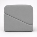 Ver imagem 2 de Puff Sense Bouclé Premium Assento Extra Decorativo para Sala Quarto Design Moderno Cinza
