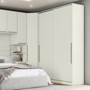 Ver imagem 3 de Guarda Roupa Modulado Bellagio 2 Portas de Correr 3 Gavetas MDP Areia Casa 812