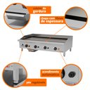 Ver imagem 4 de Chapa Bifeteira Profissional Industrial para Lanchonetes Inox a Gás 120cm Pro-120ch - Progás