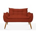 Ver imagem 6 de Kit 02 Poltronas + Namoradeira + Puff Opala Balaqui Decor Terracota