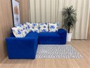 Ver imagem 3 de Sofá Canto Azul Floral 910/72 Belo