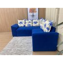 Ver imagem 2 de Sofá Canto Azul Floral 910/72 Belo