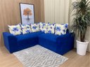 Ver imagem 1 de Sofá Canto Azul Floral 910/72 Belo