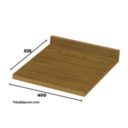 Balcão 1 Porta 40cm Americana Cinza com Tampo Nature - Móveis Henn - 5
