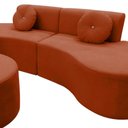 Ver mais imagens de Sofá Modular Orgânico Monterrey 260cm + Puff Veludo Terracota