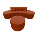 Ver imagem 3 de Sofá Modular Orgânico Monterrey 260cm + Puff Veludo Terracota