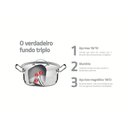 Ver imagem 2 de Caçarola Tramontina Professional Rasa em Aço Inox 24 Cm 4,7 L