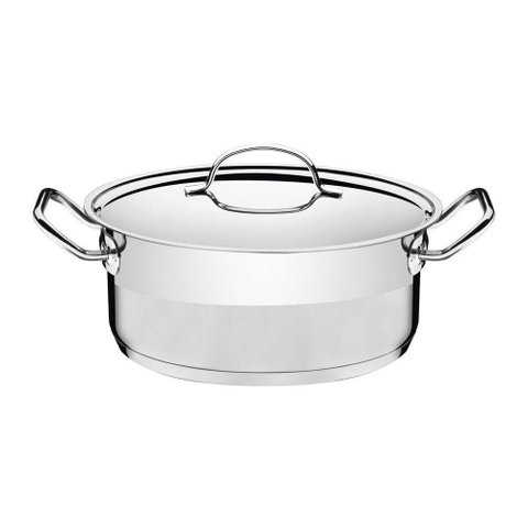 Caçarola Tramontina Professional Rasa em Aço Inox 24 Cm 4,7 L