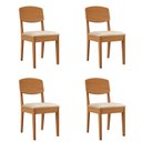 Ver imagem 1 de Conjunto com 4 Cadeiras Mdf Copper para Sala de Jantar Moderna Mobília