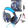 Fone Ouvido Headset Gamer P2 3.5Mm USB Microfone Pc 7.1 Kp 455 Azul - 6