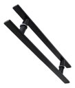 Ver imagem 1 de Puxador Aço Inox 304 Preto 100cm (1 Metro) - (80cm entre Furos) Barra Chata Porta Vidro Madeira Port