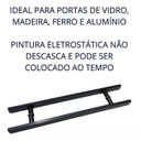 Ver imagem 3 de Puxador Aço Inox 304 Preto 100cm (1 Metro) - (80cm entre Furos) Barra Chata Porta Vidro Madeira Port