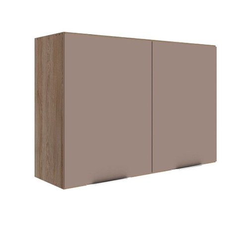 Armário Aéreo Ferrara 2 Portas 80cm Prateleira Interna Fixa Poliman Móveis