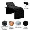 Ver imagem 4 de Maca Estofada Estética Cílios Regulável Spa Suede Juliette:preto