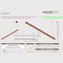 Ver imagem 6 de Kit 2 Luminária Pendente Led Egito 18w 2000lm Madeira Maciça de Demolição