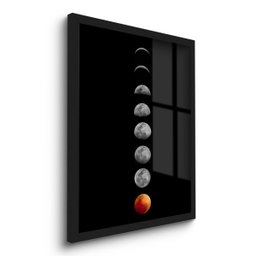 Quadro Decorativo Fases da Lua 45x33 com Vidro Qualidade - 2