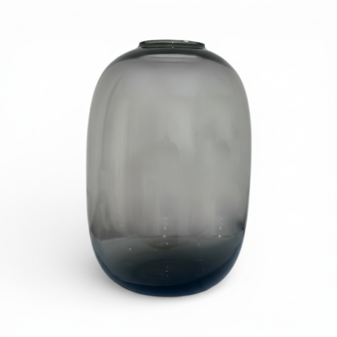 Vaso Decorativo em Vidro Cinza