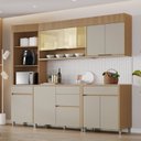 Ver imagem 1 de Cozinha Completa Modulada 5 Peças 7 Portas 5 Gavetas Torre Angular 100% MDF Mista